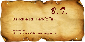 Bindfeld Tamás névjegykártya